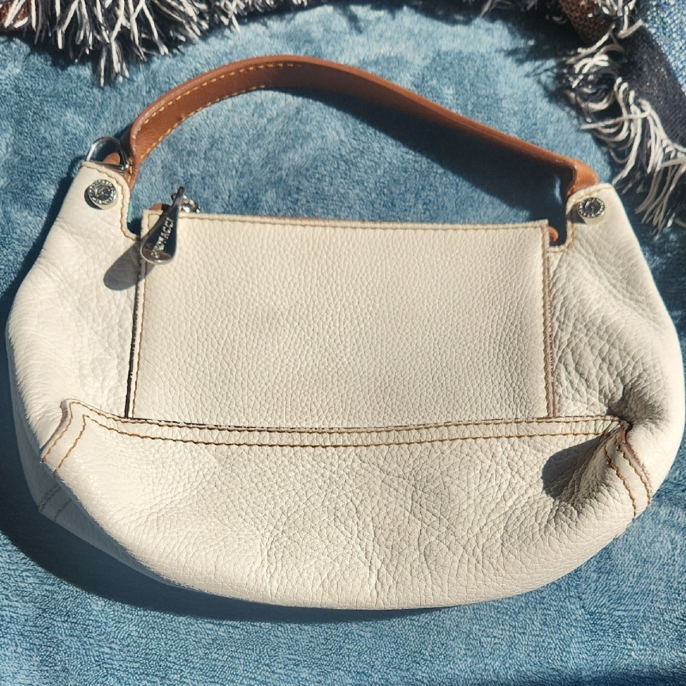 Gironacci Cream Leather Shoulder Bag